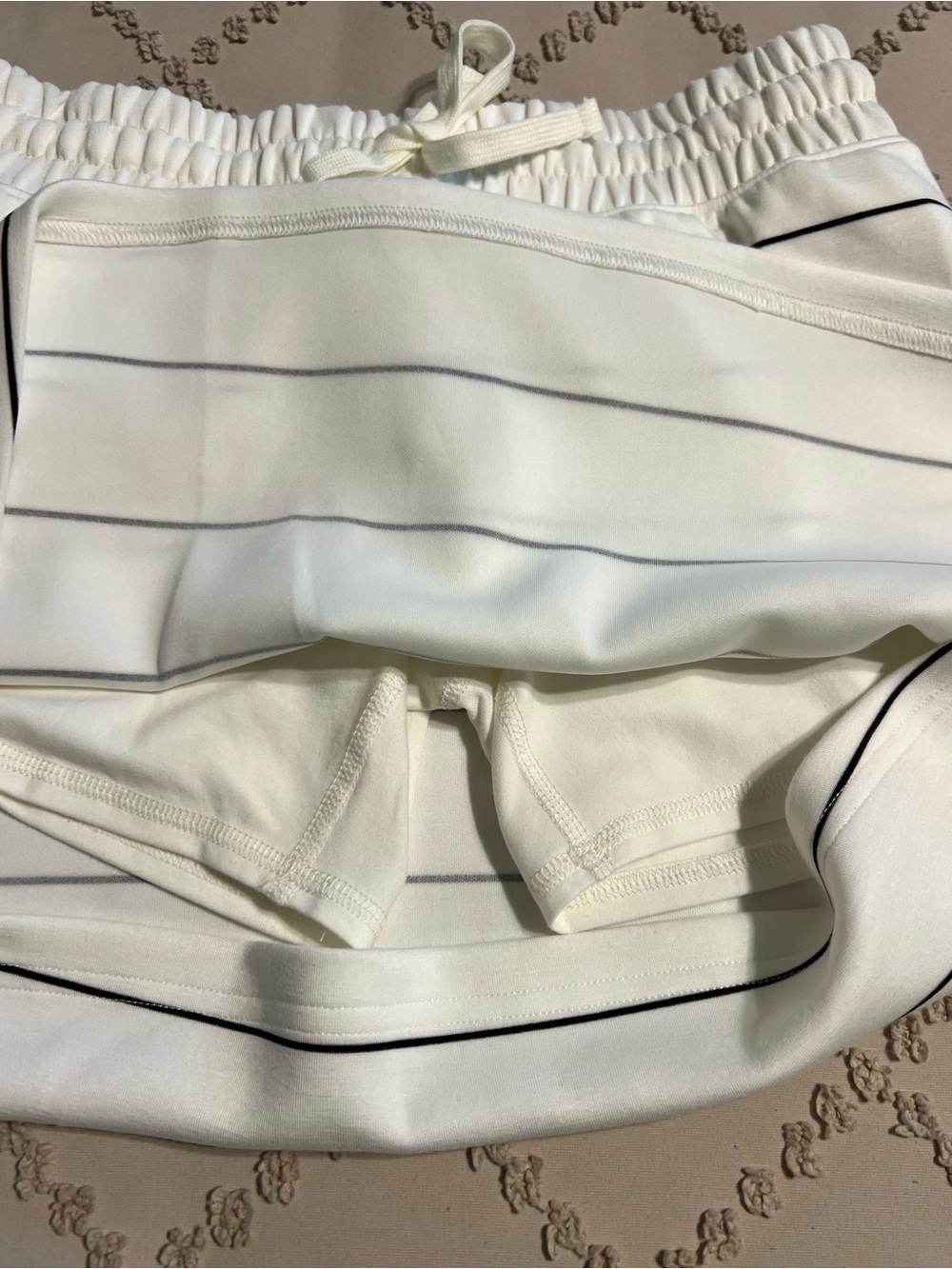 Rae Mode White Striped Skort Size M NWT Athleisure Tennis Coastal - Picture 4 of 5